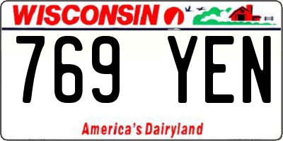 WI license plate 769YEN