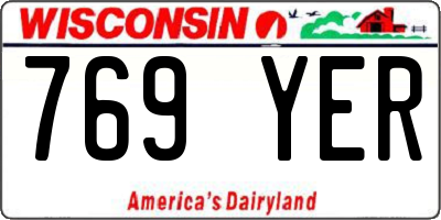 WI license plate 769YER
