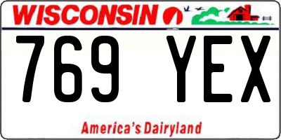 WI license plate 769YEX