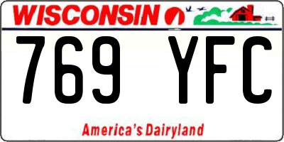 WI license plate 769YFC