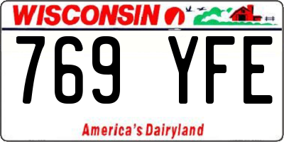 WI license plate 769YFE