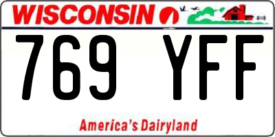 WI license plate 769YFF