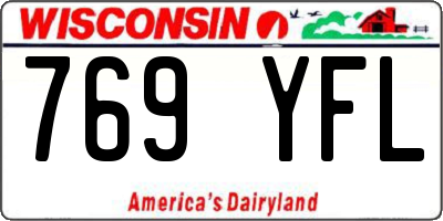 WI license plate 769YFL