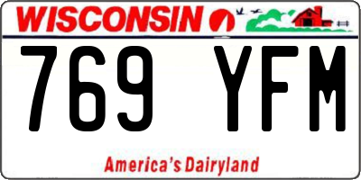 WI license plate 769YFM