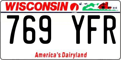 WI license plate 769YFR