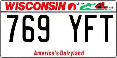 WI license plate 769YFT