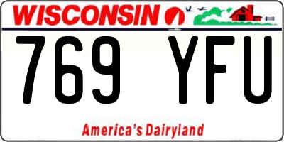 WI license plate 769YFU