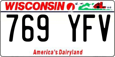 WI license plate 769YFV