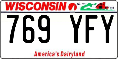 WI license plate 769YFY