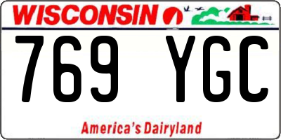 WI license plate 769YGC