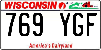 WI license plate 769YGF