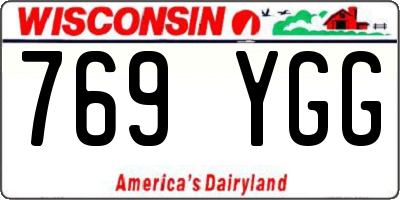 WI license plate 769YGG