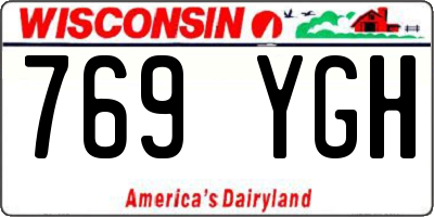 WI license plate 769YGH