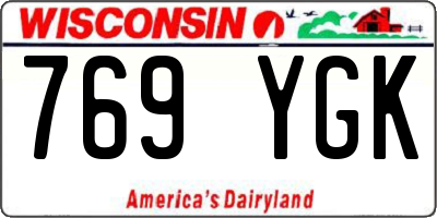 WI license plate 769YGK