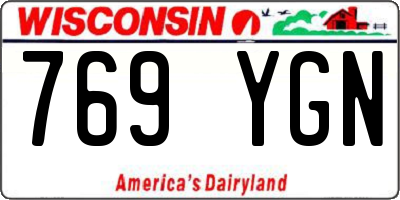 WI license plate 769YGN