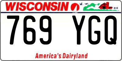 WI license plate 769YGQ