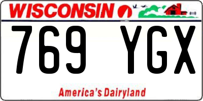 WI license plate 769YGX