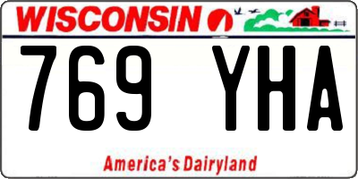 WI license plate 769YHA