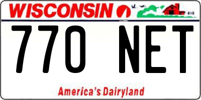 WI license plate 770NET