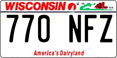WI license plate 770NFZ