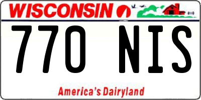 WI license plate 770NIS