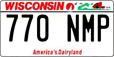 WI license plate 770NMP