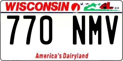 WI license plate 770NMV