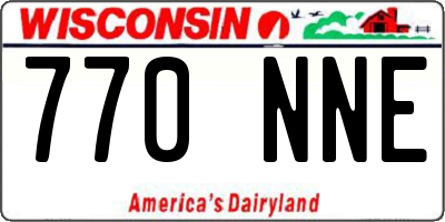 WI license plate 770NNE