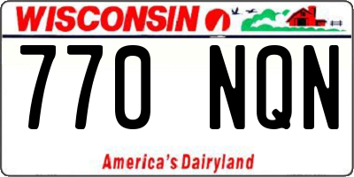 WI license plate 770NQN