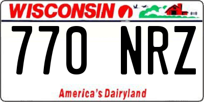 WI license plate 770NRZ
