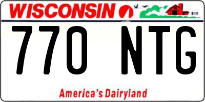 WI license plate 770NTG
