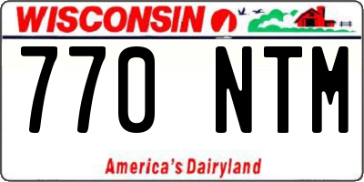 WI license plate 770NTM
