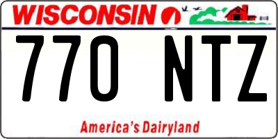 WI license plate 770NTZ