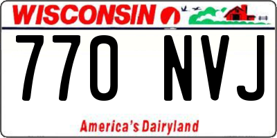 WI license plate 770NVJ