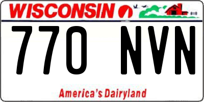 WI license plate 770NVN