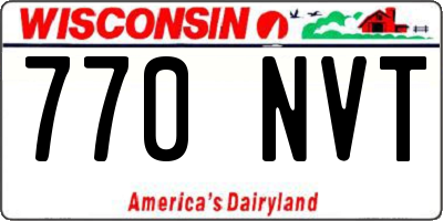 WI license plate 770NVT