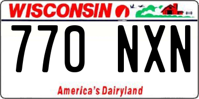 WI license plate 770NXN