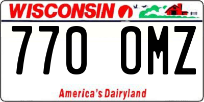 WI license plate 770OMZ