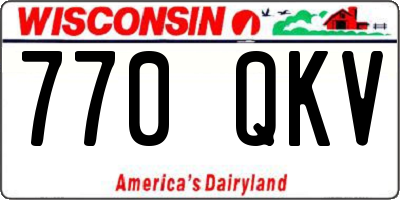 WI license plate 770QKV