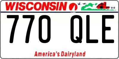 WI license plate 770QLE