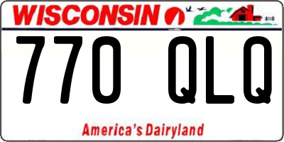 WI license plate 770QLQ