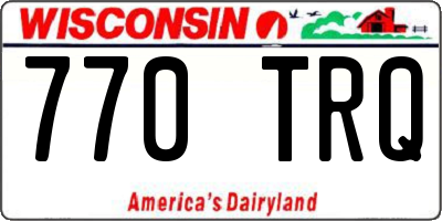 WI license plate 770TRQ