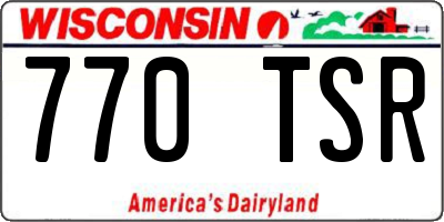 WI license plate 770TSR