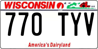 WI license plate 770TYV