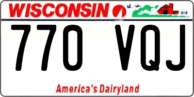 WI license plate 770VQJ