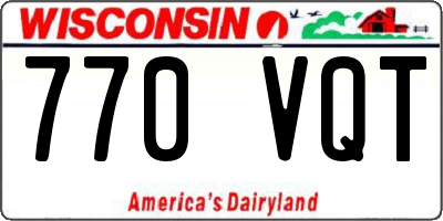 WI license plate 770VQT