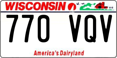 WI license plate 770VQV