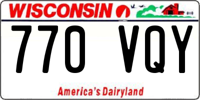 WI license plate 770VQY