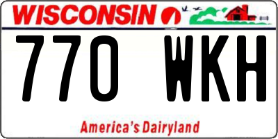 WI license plate 770WKH