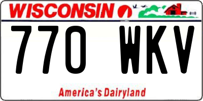 WI license plate 770WKV